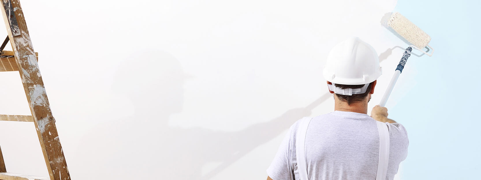 Black and white painted living room